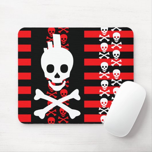 Emo Punk Skull Mousepad (Mit Mouse)