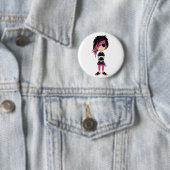 Emo Punkmädchen-Abzeichen Button (Beispiel)