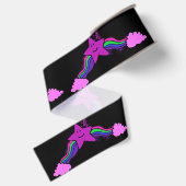 Emo Rainbow Star Ribbon (breit, benutzerdefiniert) Ripsband (Rückseite)