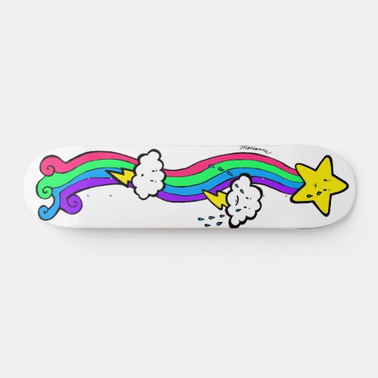 Emo Regenbogen-Gewohnheits-Skateboard Skateboard (Horizontal)