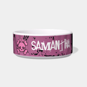 EMO rosa Schädel-Knochen-Girly Nahrung- für Napf