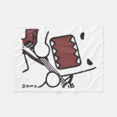 Emo Scence Guitar Domo Y2k Japanese Fleecedecke (Vorderseite (Horizontal))