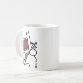 Emo Scence Guitar Domo Y2k Japanese Kaffeetasse (Vorderseite Links)