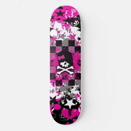 Emo Scene Girl Skateboard (Vorderseite)