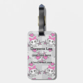 Emo Schädel-Muster Gepäckanhänger (Rückseite vertikal)