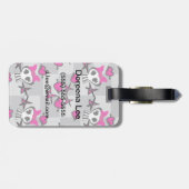 Emo Schädel-Muster Gepäckanhänger (Rückseite horizontal)