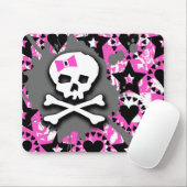 Emo Skull & Bones Mousepad (Mit Mouse)