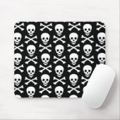 Emo Skull & Bones Muster Mousepad (Mit Mouse)
