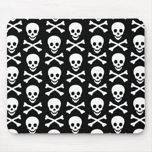 Emo Skull & Bones Muster Mousepad (Vorne)