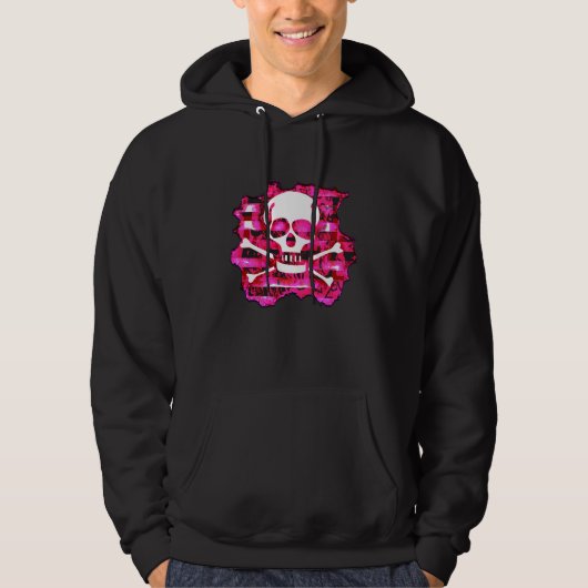 Emo Skull & Crossbones Hoodie (Vorderseite)