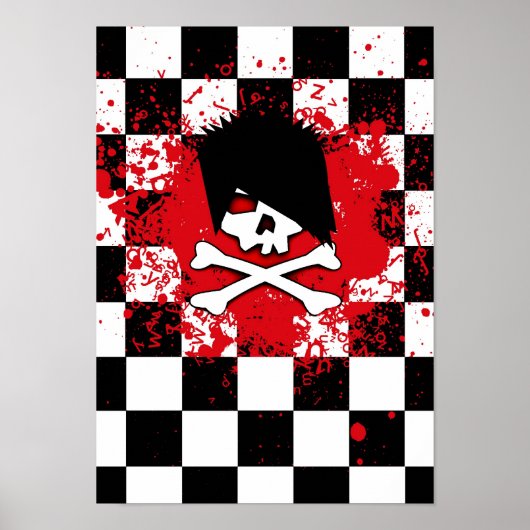 Emo Skull Poster (Vorne)