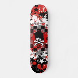 Emo Skull Skateboard Deck