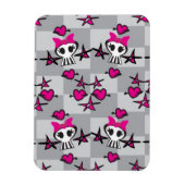 Emo Skulls Pattern Magnet (Vertikal)