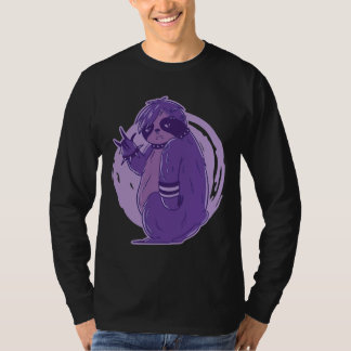 Emo Sloth mit Teufelsgabeln Hand Coole Schlampe T-Shirt