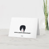 EMO Snowman erhält eine Weihnachtsbaumgrüßkarte Feiertagskarte (Rückseite)