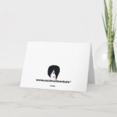 EMO Snowman Grußkarte jagen Feiertagskarte (Rückseite)