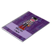 Emo Sock Monkey Cartoon Spaß Design Notizblock (Linke Seite)