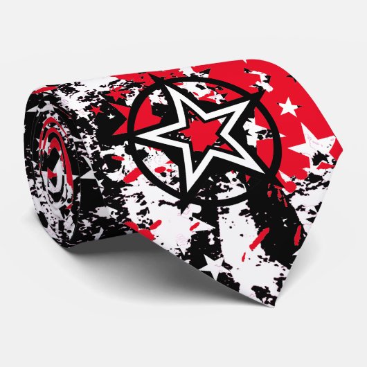 Emo Star Spritzer Krawatte (Gerollt)