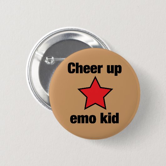Emo Stern Button (Vorne & Hinten)