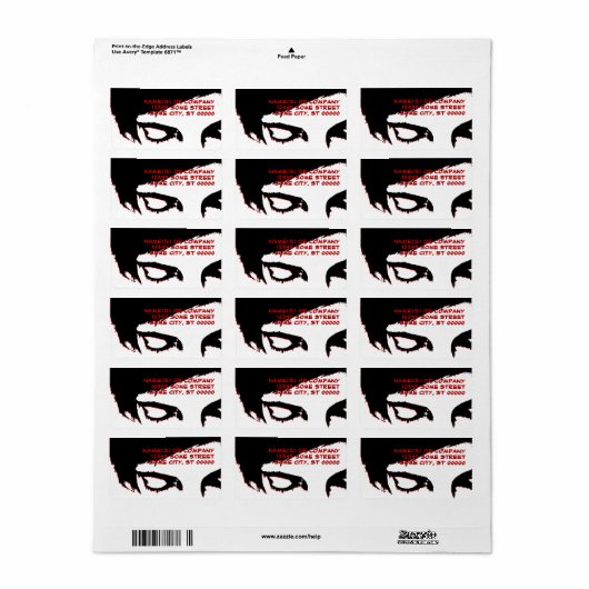 Emo-Stil Adressaufkleber (Vorne)