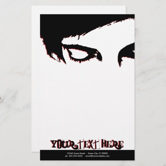 Emo-Stil Briefpapier (Vorne/Hinten)