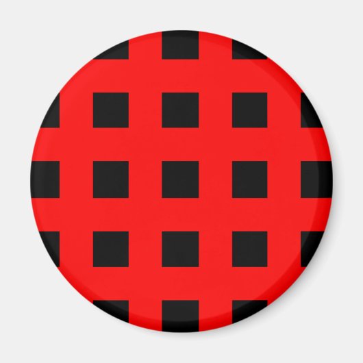 Emo Stripes Red & Black - Alternative Grunge Rock Magnet (Vorne)
