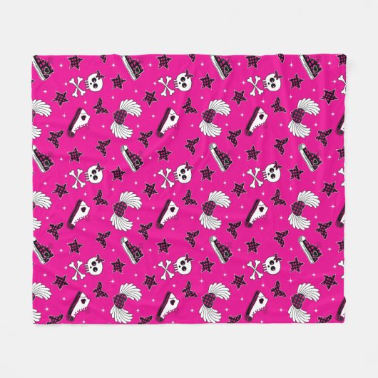 Emo Symbole Fleecedecke (Vorderseite (Horizontal))