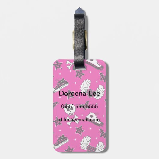 Emo-Symbole Gepäckanhänger (Rückseite vertikal)