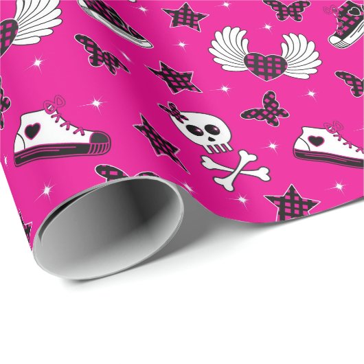 Emo Symbole Geschenkpapier (Rolleneckpunkt)