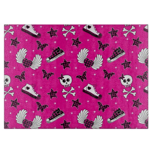 Emo Symbole Schneidebrett (Vorderseite)