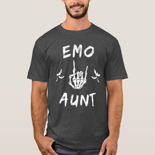 Emo Tante cool Emo Tante Goth Punk Skelett Hand r T-Shirt (Vorderseite)