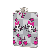 Emo-Totenkopf-Muster Flachmann (Links)