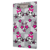 Emo-Totenkopf-Muster Klemmbrett (Links)