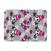Emo-Totenkopf-Muster Magnet (Horizontal)