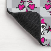 Emo-Totenkopf-Muster Mousepad (Ecke)