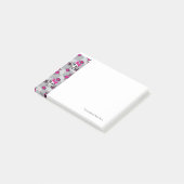 Emo-Totenkopf-Muster Post-it Klebezettel (angewinkelt)
