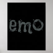 EMO und immer noch Goth - Schwarz beunruhigte Emo Poster (Vorne)