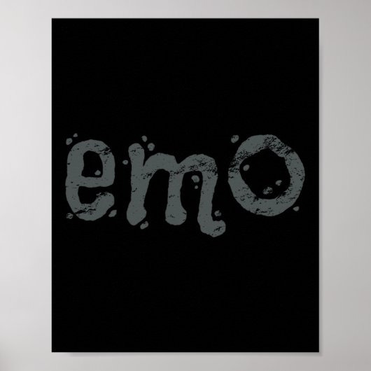 EMO und immer noch Goth - Schwarz beunruhigte Emo Poster (Vorne)