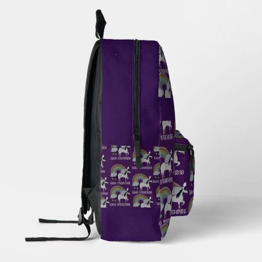 Emo Unicorn Muster Bedruckter Rucksack (Links)