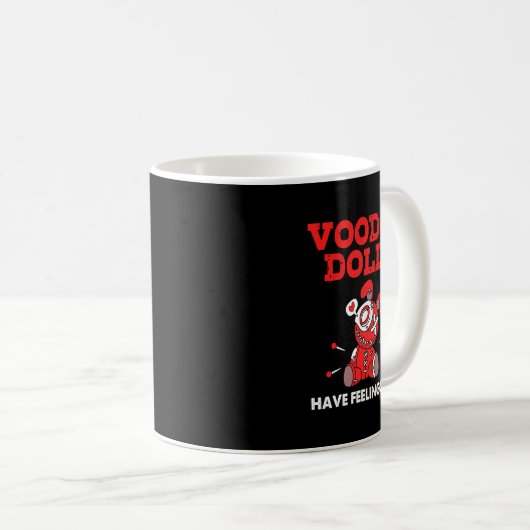 Emo Voodoo Dolls haben Gefühle zu Halloween Gothi Kaffeetasse (VorderseiteRechts)