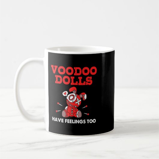 Emo Voodoo Dolls haben Gefühle zu Halloween Gothi Kaffeetasse (Links)