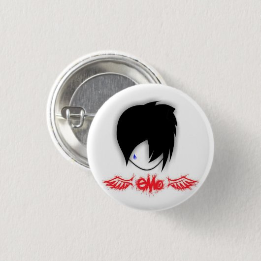 Emo wings Knopf Button (Vorne & Hinten)