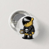 Emo Winnie the Pooh 1 Button (Vorne & Hinten)