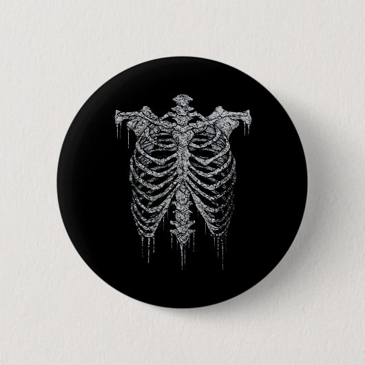 Emo Y2k Grunge ästhetische Rib Käfig Gothische Hal Button (Vorderseite)