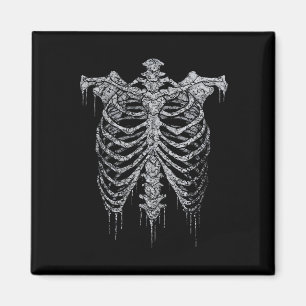 Emo Y2k Grunge ästhetische Rib Käfig Gothische Hal Magnet