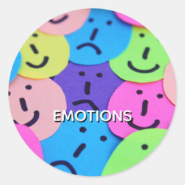 Emociones Runder Aufkleber