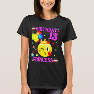 Emoji 13 Jahre alt 13. GeburtstagsPrinzessin Mädc T-Shirt