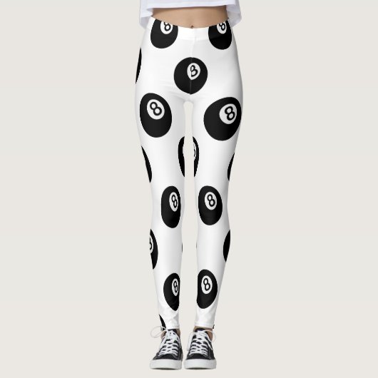 Emoji Acht Ball Leggings (Vorderseite)