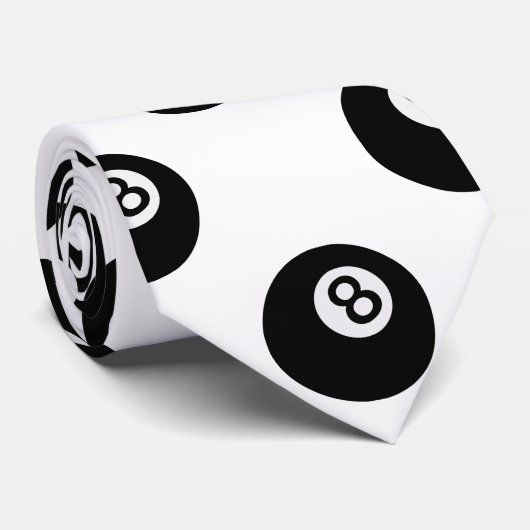 Emoji Acht Ball Menswees Herren Krawatte Krawatte (Gerollt)