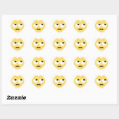 Emoji-Auge Herz-Aufkleber (Blatt)
